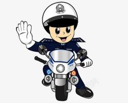 遵纪守法骑摩托的警察高清图片