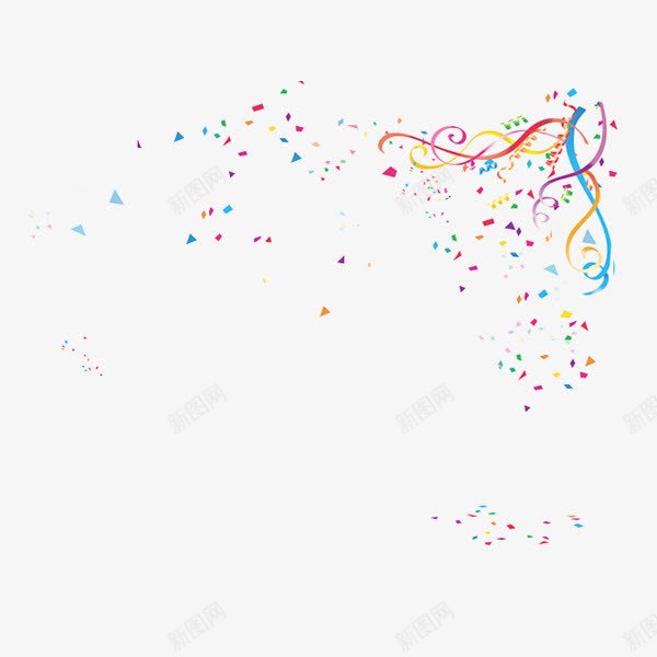 喜庆纸片png免抠素材_新图网 https://ixintu.com 店铺装饰 彩色 礼花 飘纸 飘落