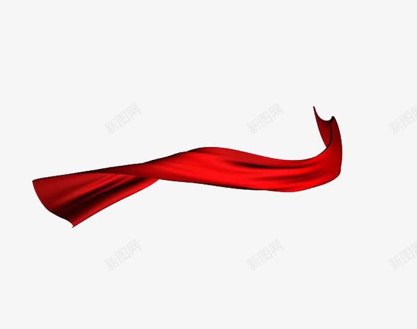 红色丝巾png免抠素材_新图网 https://ixintu.com 免费素材 创意 红丝巾 红色 飘带