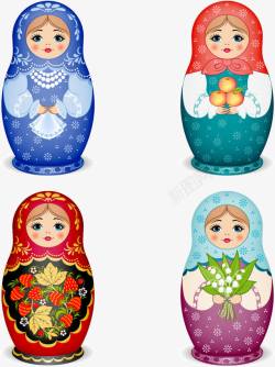 美丽的俄罗斯套娃手绘俄罗斯套娃高清图片