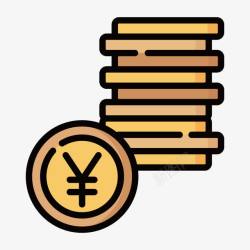 手机66游戏圈图标扁平化金币图标高清图片