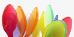 彩色厨房用品塑料汤勺高清图片