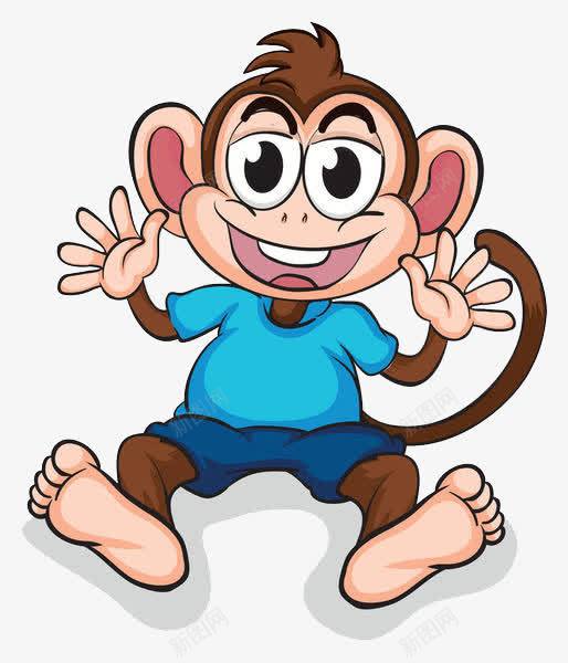 挥手的猴子png免抠素材_新图网 https://ixintu.com 伸手 动物 哺乳动物 开心 挥手 有尾巴 活动灵活 爱吃香蕉 猴子 猴子尾巴 略像人 身上有毛