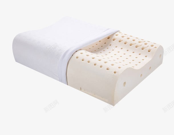 天然进口乳胶枕头png免抠素材_新图网 https://ixintu.com 弹性乳胶 白色枕头 舒适睡眠 舒适高度