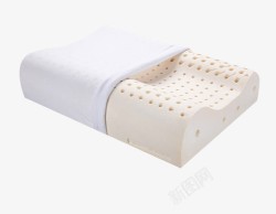 舒适高度天然进口乳胶枕头高清图片