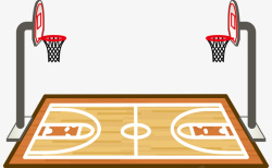 篮球效果篮球场模型高清图片