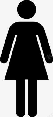 女厕所房间厕所女人AIGA符号标志图标图标