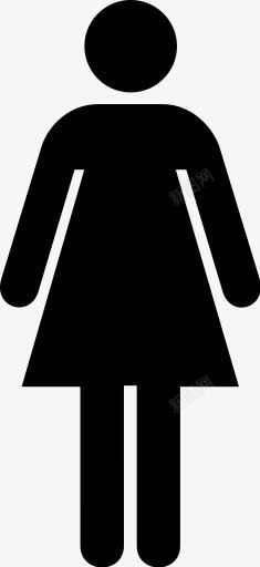 Ladies女厕所房间厕所女人AIGA符号标志图标高清图片
