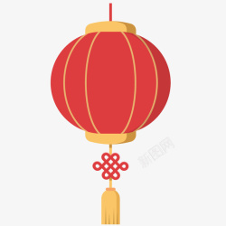 中国结卡通中国结红灯笼高清图片
