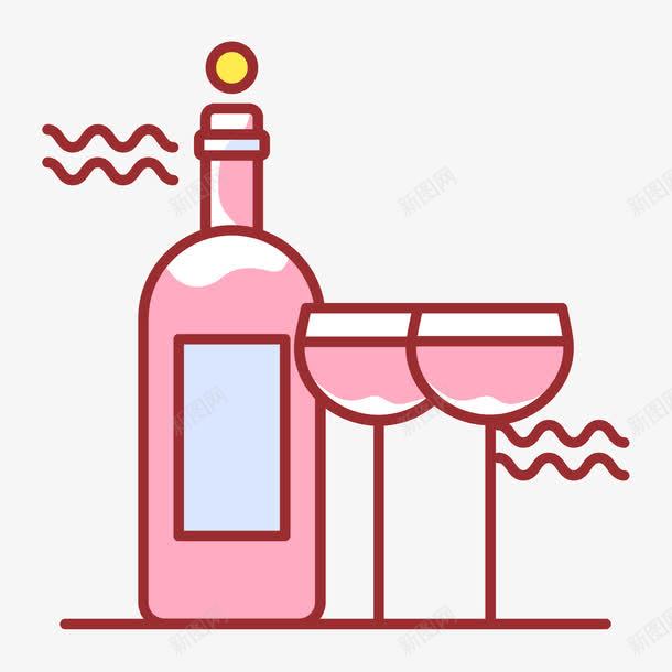 卡通红酒图标png_新图网 https://ixintu.com UI图标 卡通红酒 小程序 游戏UI 游戏图标 界面UI 红酒贴图 网页UI