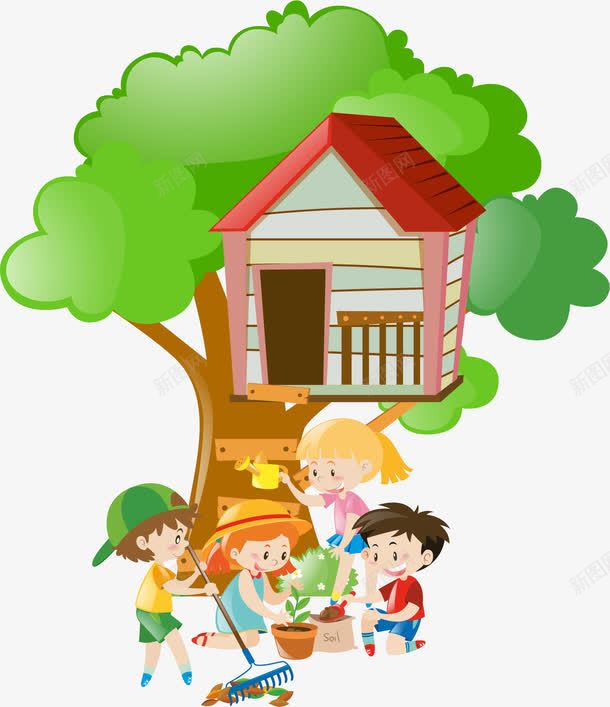植树节耕种png免抠素材_新图网 https://ixintu.com 农作 农民种田 劳动 开春 播种 浇水 盆栽 矢量素材 种植 耕种画