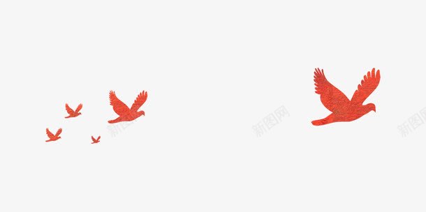 红色的和平鸽png免抠素材_新图网 https://ixintu.com 和平鸽 梦想 红色 飞翔 鸽