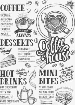 咖啡店菜单设计咖啡店菜单高清图片
