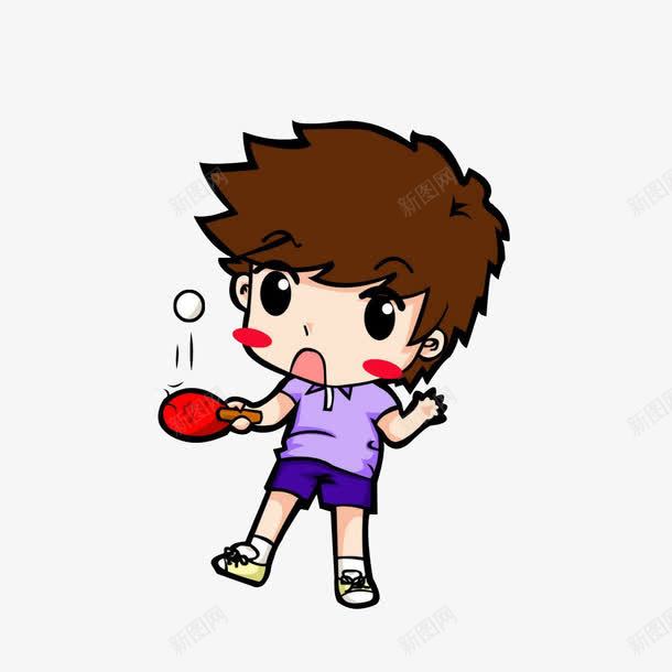 卡通乒乓球赛小人物png免抠素材_新图网 https://ixintu.com 乒乓球 儿童 卡通 可爱 看球赛