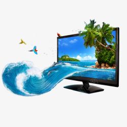 海浪创意电脑冲浪高清图片