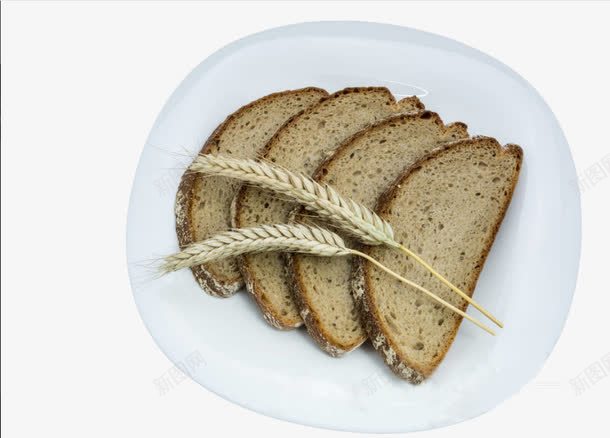 两珠麦穗装饰四片面包片png免抠素材_新图网 https://ixintu.com 全麦面包 安全有机 小麦秸秆 小麦穗 无污染 谷物 面包片