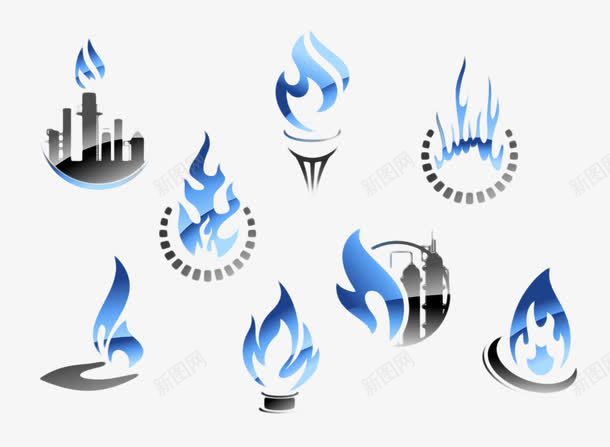 标志的图标png_新图网 https://ixintu.com logo 万丈光芒 图标 火焰 火焰喷射 蓝色