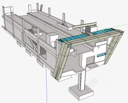轻轨站结构素材
