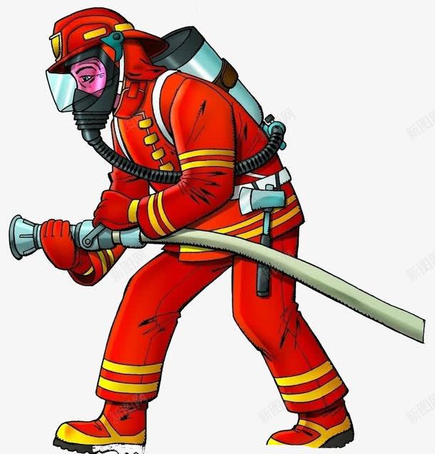 红色衣服的消防员png免抠素材_新图网 https://ixintu.com 担当 水 消防员 红色 装饰