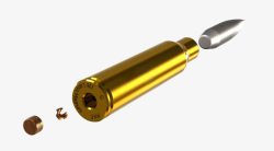 发射子弹黄铜金属弹壳组装3d效果示意图高清图片