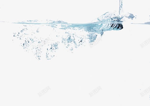 溅开的唯美水中气泡png免抠素材_新图网 https://ixintu.com 优美 平面 水中 水中气泡 水珠 浮动 画面 蓝色