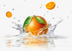 激起的水花激起水花的橙子高清图片