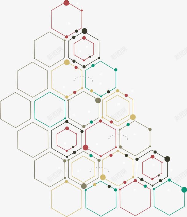 六角形扁平化花纹png免抠素材_新图网 https://ixintu.com 六角形 扁平化 花纹