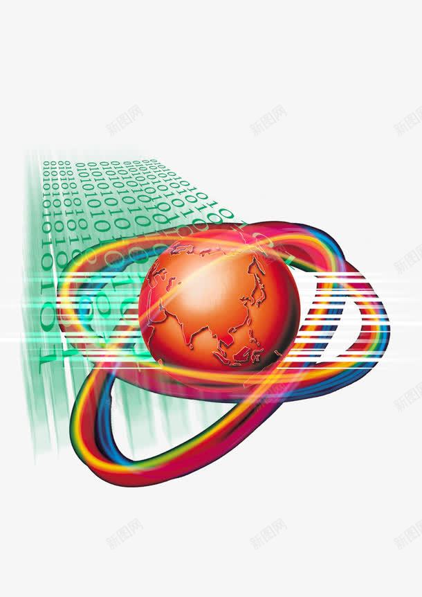 现代通信科技代码png免抠素材_新图网 https://ixintu.com 互联网技术 信息技术 光环 地球 广告创意 数据通道 暖色系 现代通信 科技代码 科技元素 科技背景