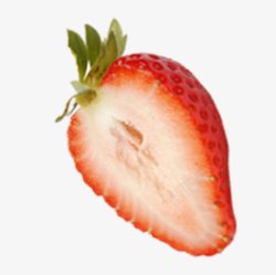 一半草莓切开的一半草莓高清图片