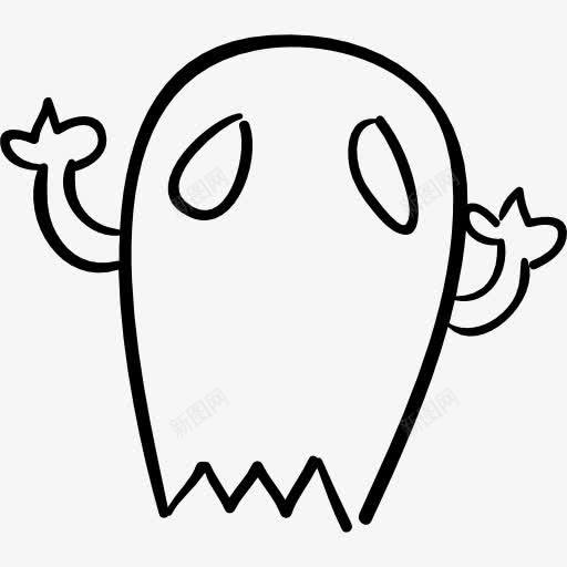 万圣节鬼的轮廓图标png_新图网 https://ixintu.com 万圣节 可爱 幽灵 形状 概述 特点 鬼吓人