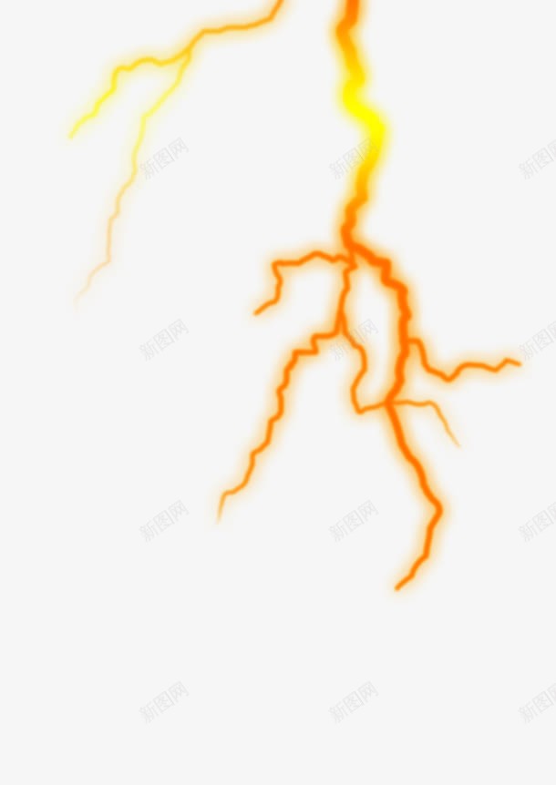 闪电png免抠素材_新图网 https://ixintu.com 岩浆 岩浆纹路 闪电