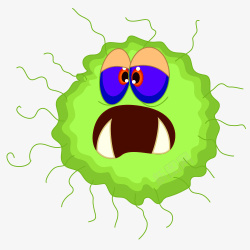 灭菌病菌卡通图素材