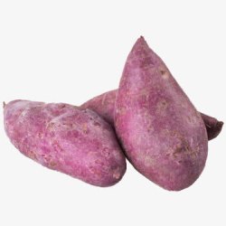 新鲜紫薯三颗紫薯高清图片