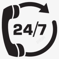 热线服务724小时热线服务电话图标高清图片
