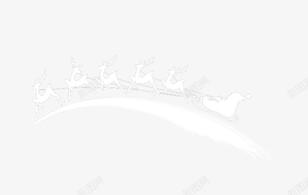白色创意圣诞驯鹿png免抠素材_新图网 https://ixintu.com 创意设计 圣诞 圣诞老人 坐骑 白色 装饰图案 驯鹿