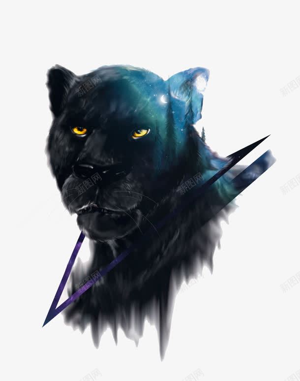 黑狮头png免抠素材_新图网 https://ixintu.com 凶猛的狮子 恐怖的眼神 狮子