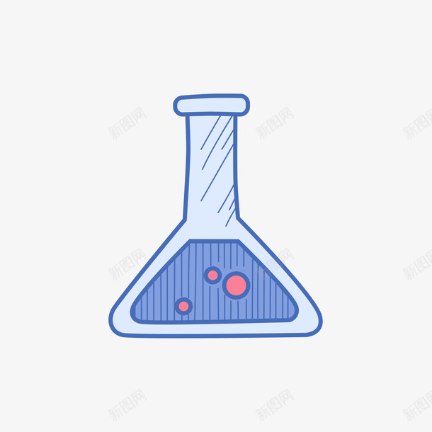 紫色手绘圆角化学瓶子矢量图图标eps_新图网 https://ixintu.com 光泽 化学器械 卡通图标 圆角 弧度 手绘 气泡 矢量图 紫色