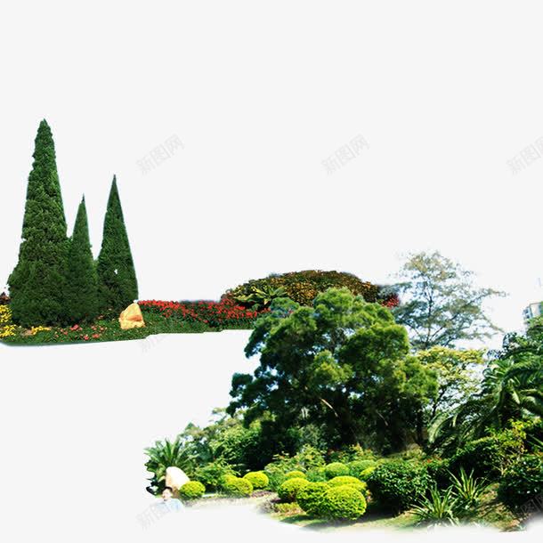 绿化植物png免抠素材_新图网 https://ixintu.com 创意园林景观 创意园林景观图 园林设计 小花 绿化植物 花园设计 草丛