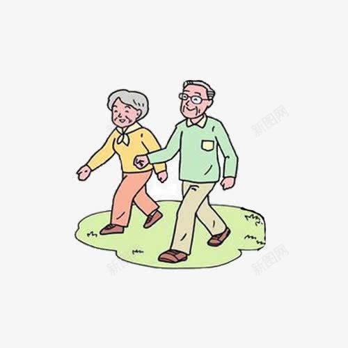 老人日常png免抠素材_新图网 https://ixintu.com 散步 漫步 老奶奶 老婆婆卡通 老爷爷 运动 运动老人 锻炼 饭后散步