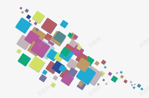 彩色科幻方块矢量图eps免抠素材_新图网 https://ixintu.com PPT素材 彩色 方块矢量 科幻 矢量图