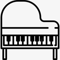 古典乐器交流钢琴图标高清图片