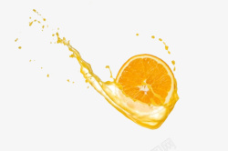 诱人果汁可爱的飞溅的橙汁高清图片
