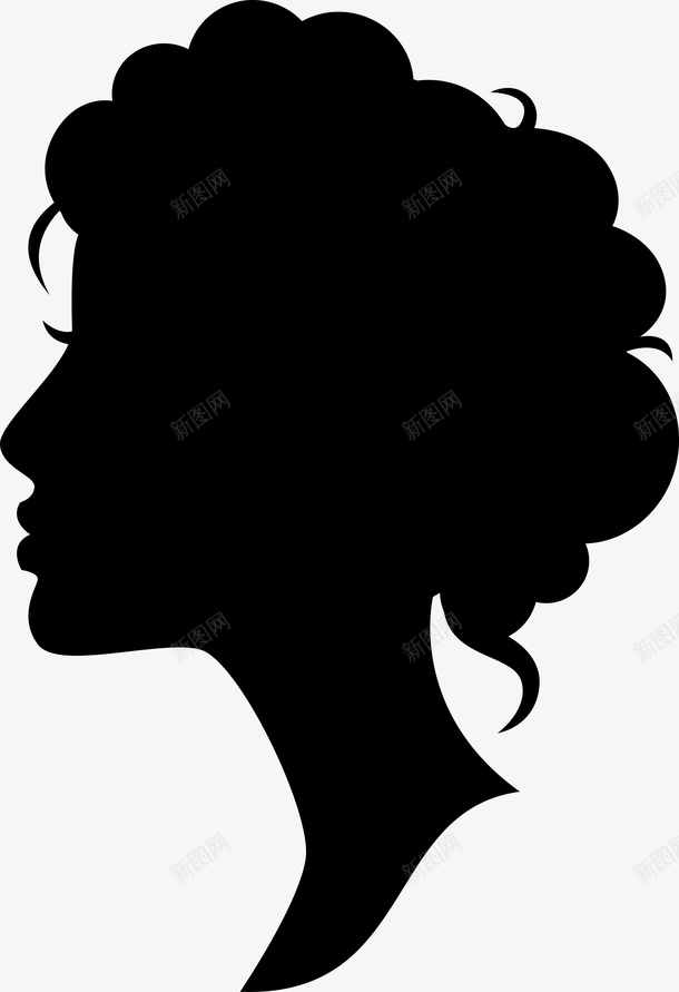 卷发女人矢量图图标eps_新图网 https://ixintu.com 五官 人 卡通 口鼻 头 头部 头部剪影 女人 矢量图 角色 身体 轮廓 面孔剪影