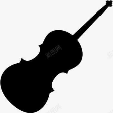 小提琴的轮廓图标图标
