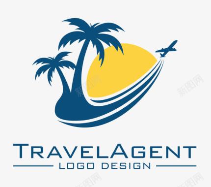 椰树飞机logo图标图标
