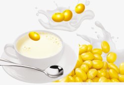 黄豆豆奶豆奶食物豆子高清图片