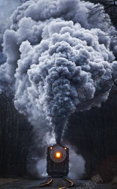 蒸气黑色火车海报背景背景