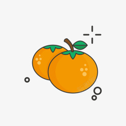 福橘手绘卡通金桔矢量图高清图片
