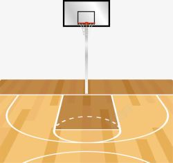 高校篮球赛手绘篮球场高清图片