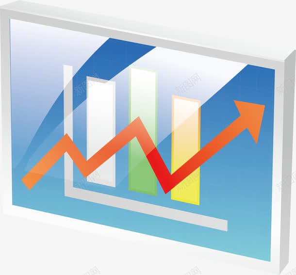 商务信息png免抠素材_新图网 https://ixintu.com 商务信息 工商管理 折线 柱状图 统计 金融